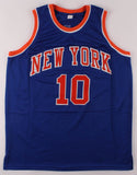 Walt Frazier Signed New York Knicks Jersey (JSA COA) 2xNBA Champion (1970,1973)