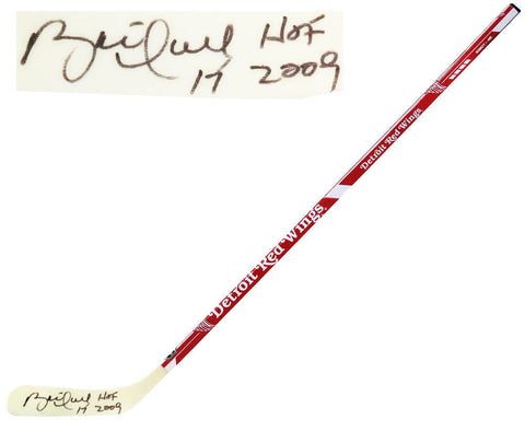 Brett Hull Signed Red Wings 48 Inch Full Size Hockey Stick w/HOF 2009 (SS COA)