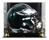Eagles DeVonta Smith Signed Full Size Speed Rep Helmet W/ Case BAS Witnessed
