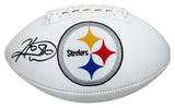 Hines Ward Signed/Autographed White Steelers Logo Football Beckett 204025