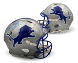 Barry Sanders Signed Detroit Lions Full Size Authentic Helmet HOF 04 Beckett COA