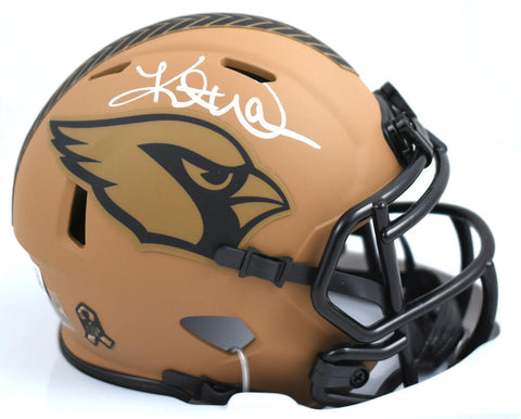 Kurt Warner Signed Cardinals Salute to Service II Speed Mini Helmet-BAW Hologram