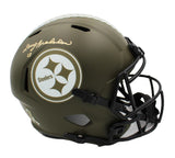 Terry Bradshaw Signed Steelers Speed Full Size Salute To Service NFL Helmet