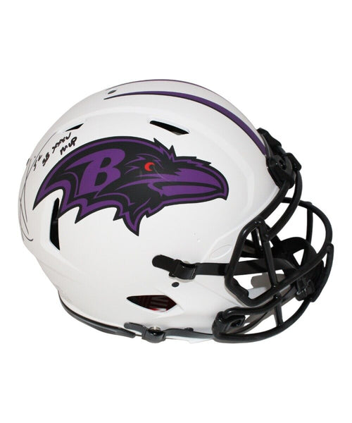 Ray Lewis Signed Baltimore Ravens Authentic Lunar Helmet MVP Beckett 41206