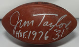 Packers HOF'er JIM TAYLOR Signed Authentic Wilson Duke Football AUTO w/HOF JSA
