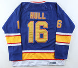Brett Hull Signed Blues CCM Authentic Captain's Jersey Inscribed "HOF 2009"/ SGC