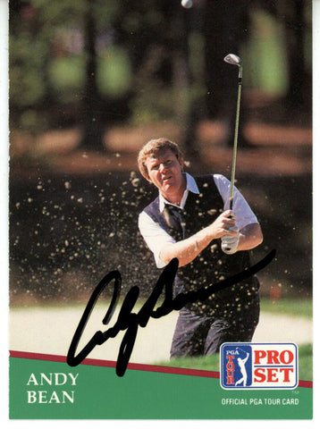 Andy Bean Autographed 1991 Pro Set #190 Trading Card Beckett 44833