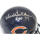 Dick Butkus Signed Chicago Bears VSR4 Authentic Mini Helmet HOF BAS 44166