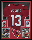 FRAMED KURT WARNER AUTOGRAPHED SIGNED ARIZONA CARDINALS JERSEY BECKETT HOLO