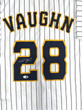 ANDREW VAUGHN Brewers Infielder Signed Custom Replica Pinstripe Jersey AUTO JSA