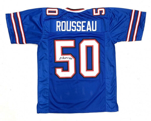 GREGORY ROUSSEAU AUTOGRAPHED PRO STYLE CUSTOM XL JERSEY w/ JSA COA