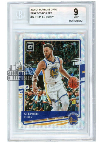 Stephen Curry 2020-21 Panini Donruss Optic Fanatics Box Set Card #17 BGS 9
