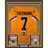 Framed Autographed/Signed Joe Theismann 33x42 83 MVP Yellow Jersey JSA COA