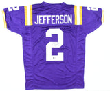 Justin Jefferson Autographed Purple College Style Jersey - Beckett W Hologram