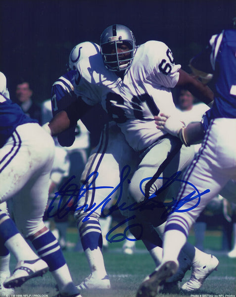 Otis Sistrunk Signed Raiders vs Colts Action 8x10 Photo - (SS COA)