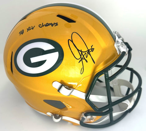 Packers GREG JENNINGS Signed Full Size Replica Speed Helmet AUTO w/ SB XLV - BAS