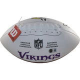 Justin Jefferson Autographed Minnesota Vikings Logo Football Beckett WIT 57923
