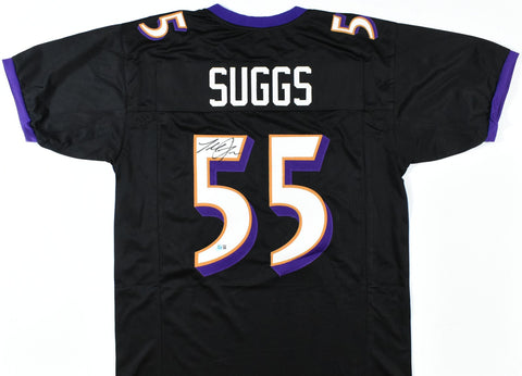 Terrell Suggs Autographed Black Pro Style Jersey - Beckett W Hologram *Black