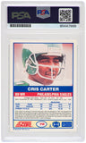 Cris Carter Signed Eagles 1989 Score Football Rookie Card #72 - (PSA Slabbed)