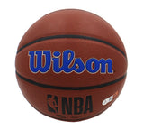 Julius Erving Signed Philadelphia 76ers Wilson Team Logo NBA Basketball