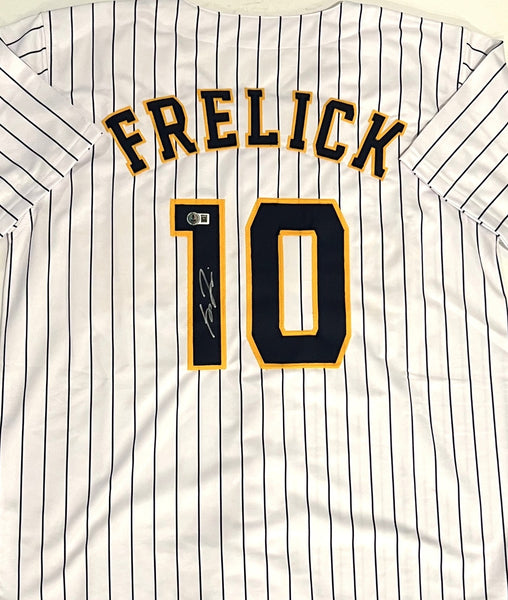 Brewers Outfielder SAL FRELICK Signed Custom Replica PINSTRIPE Jersey AUTO - BAS