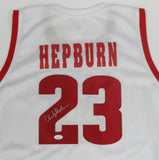 Badgers CHUCKY HEPBURN Signed Custom Replica Wisconsin White Jersey AUTO - JSA