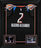 Thunder Shai Gilgeous-Alexander Signed Black Nike Framed Jersey BAS #BS78065