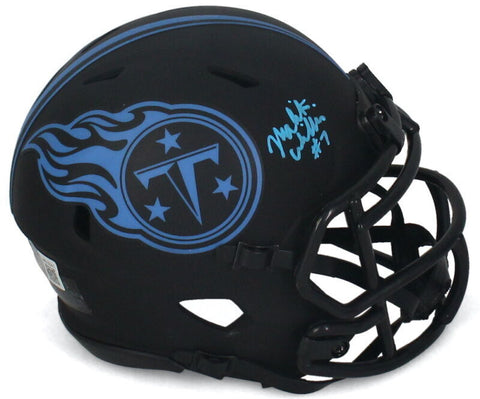 Malik Willis Autographed Tennessee Titans Eclipse Mini Speed Helmet Beckett