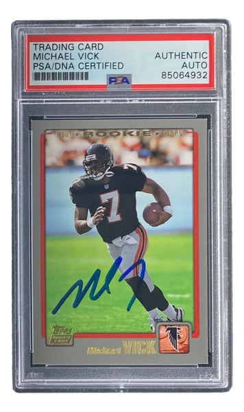 Michael Vick Signed 2001 Topps #311 Atlanta Falcons Rookie Card PSA/DNA