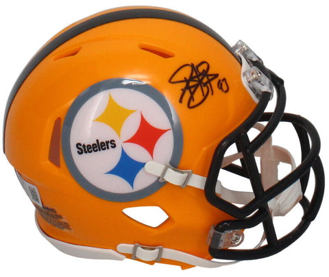 Troy Polumalu Autographed Steelers 75th Anniversary Speed Mini Helmet Beckett