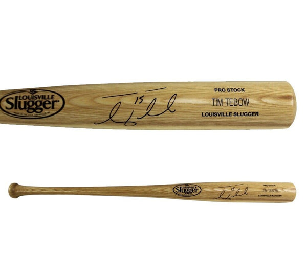 Tim Tebow Signed New York Mets Louisville Slugger Blonde MLB Bat