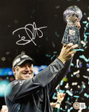 Coach Doug Pederson Signed 8x10 Philadelphia Eagles Super Bowl 52 Photo BAS ITP