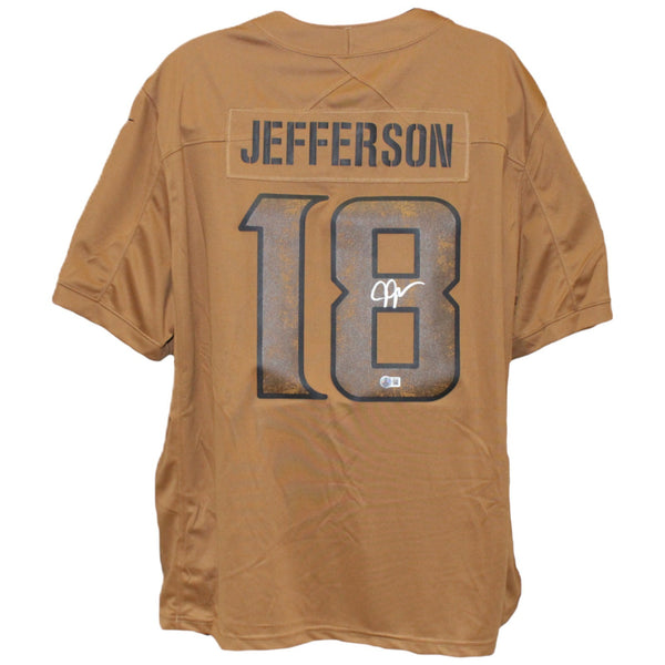 Justin Jefferson Autographed Minnesota Vikings Nike 3XL STS Jersey Beckett 52904