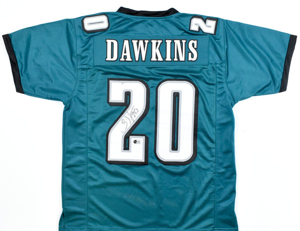 Brian Dawkins Autographed Green Pro Style Jersey - Beckett W Hologram