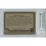 Tony Dorsett Signed 1978 Fleer Team Action 68 Slabbed Trading Card Beckett 45929