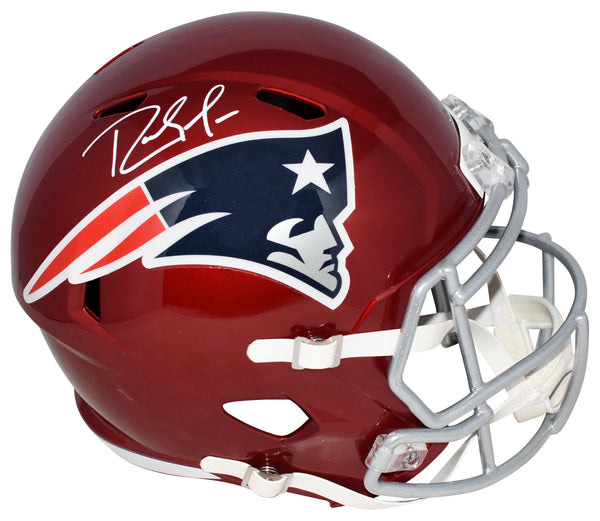 RANDY MOSS SIGNED NEW ENGLAND PATRIOTS FLASH FULL SIZE SPEED HELMET BECKETT