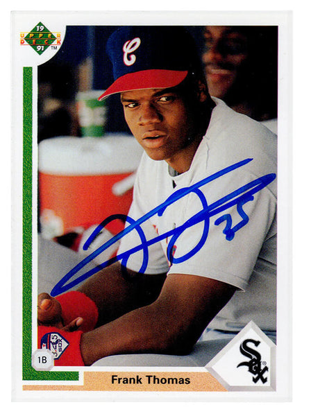 Frank Thomas Signed White Sox 1991 Upper Deck Card #246 - (SCHWARTZ SPORTS COA)