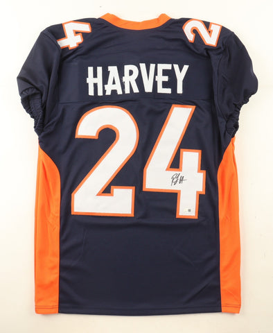 R J Harvey Signed Denver Broncos Pro Cut Jersey (JSA) Ex-UCF RB / 2nd Rnd Pck/RB