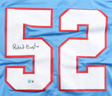 Robert Brazile Signed Houston Oilers Jersey (Beckett) 2018 Hall of Fame / L.B.