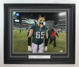 Lane Johnson Signed 16x20 Photo Philadelphia Eagles Framed JSA 185685