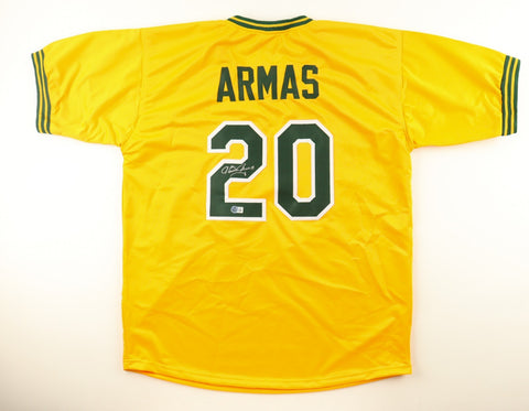 Tony Armas Signed Oakland Athletics Jersey (Beckett) A's 2xA.L. Home Run Leader