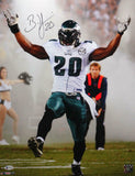Brian Dawkins Autographed Eagles 16x20 Celebration Photo - Beckett W Auth *Black