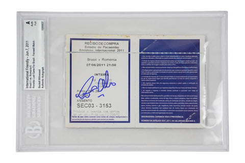 Ronaldo Nazario Signed 2011 Last Game for Brazil FC Match Pass - BGS 7