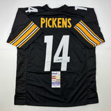 Autographed/Signed George Pickens Pittsburgh Black Football Jersey JSA COA
