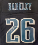 SAQUON BARKLEY SIGNED PHILADELPHIA EAGLES NIKE SCREENPRINT ALT SUPER BOWL JERSEY