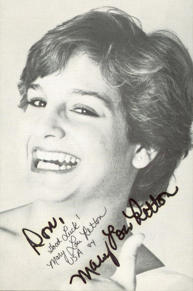 Mary Lou Retton Gymnast "Don Good Luck!" Authentic Signed 4x6 Photo BAS #BM03254