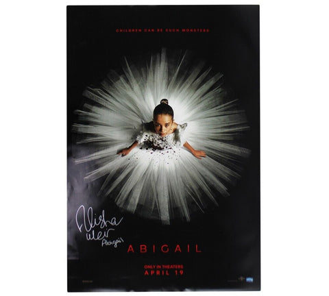 Alisha Weir Signed Abigail 27x40 Unframed Movie Poster