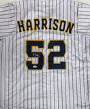 KYLE HARRISON Signed Custom Replica Pinstripe Brewers Jersey AUTO - JSA
