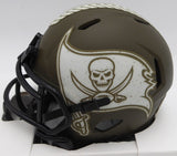 Rachaad White Autographed Buccaneers Salute To Service Mini Helmet Beckett