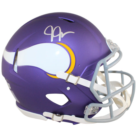 Justin Jefferson Autographed Minnesota Vikings Pro Tribute Helmet Beckett 52890